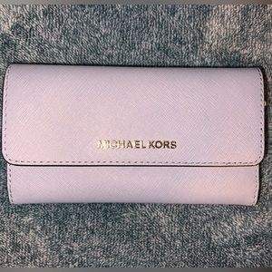 Michael Kors Trifold Wallet Light Blue